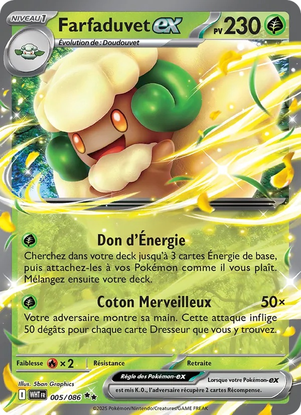 Farfaduvet-ex 005/86 - Flamme Blanche - Holo - Pokémon JCC