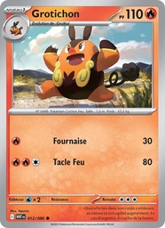 Grotichon 012/86 - Flamme Blanche - Reverse - Pokémon JCC