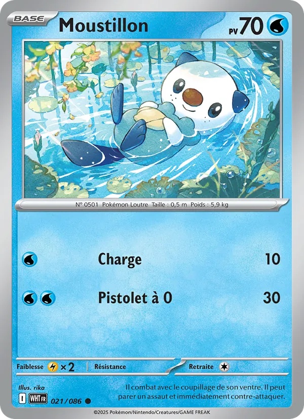 Moustillon 021/86 - Flamme Blanche - Reverse - Pokémon JCC
