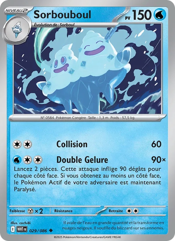 Sorbouboul 029/86 - Flamme Blanche - Reverse - Pokémon JCC
