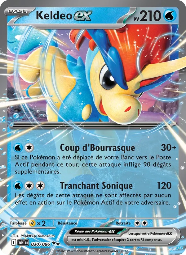 Keldeo-ex 030/86 - Flamme Blanche - Holo - Pokémon JCC