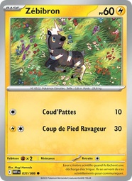 Zébibron 031/86 - Flamme Blanche - Reverse - Pokémon JCC