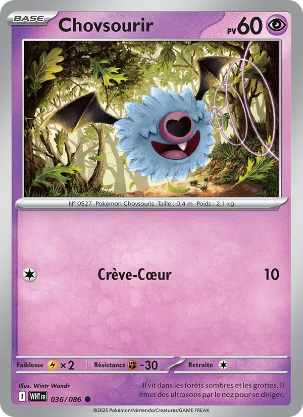 Chovsourir 036/86 - Flamme Blanche - Reverse - Pokémon JCC