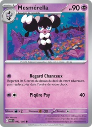 Mesmérella 042/86 - Flamme Blanche - Reverse - Pokémon JCC