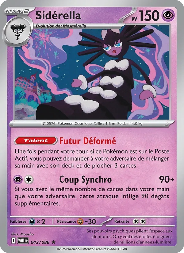 Sidérella 043/86 - Flamme Blanche - Reverse - Pokémon JCC