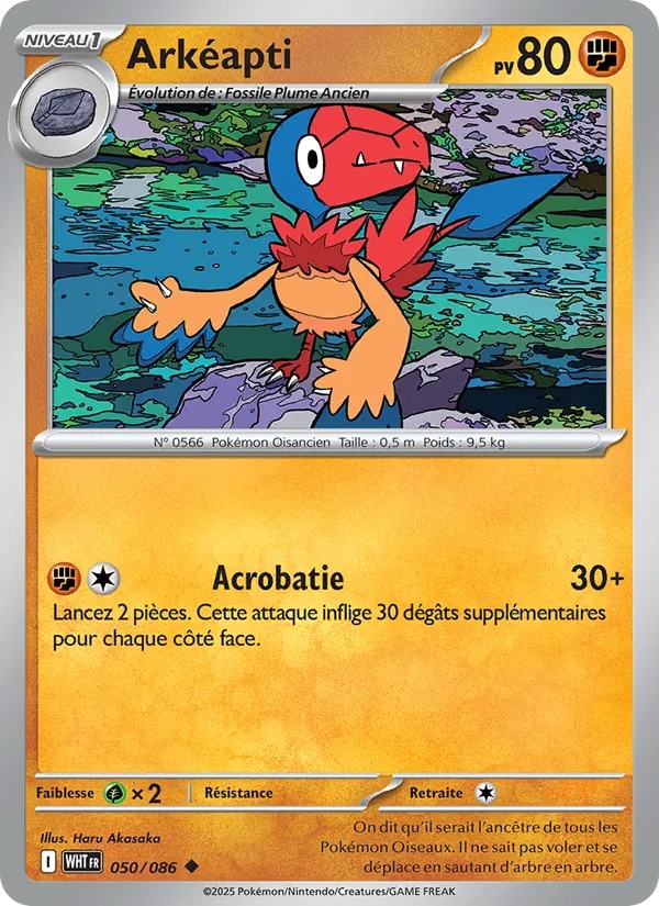 Arkéapti 050/86 - Flamme Blanche - Reverse - Pokémon JCC