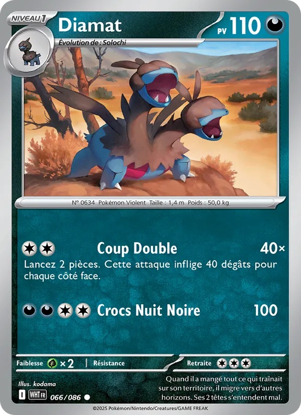 Diamat 066/86 - Flamme Blanche - Reverse - Pokémon JCC