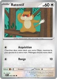 Ratentif 072/86 - Flamme Blanche - Reverse - Pokémon JCC