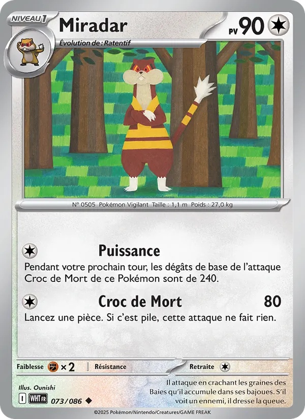 Miradar 073/86 - Flamme Blanche - Reverse - Pokémon JCC