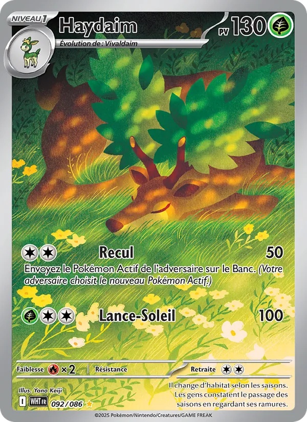 Haydaim 092/86 - Flamme Blanche - Holo - Pokémon JCC