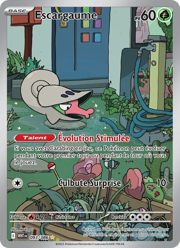Escargaume 093/86 - Flamme Blanche - Holo - Pokémon JCC