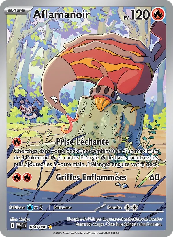 Aflamanoir 104/86 - Flamme Blanche - Holo - Pokémon JCC
