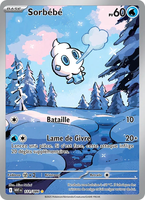 Sorbébé 111/86 - Flamme Blanche - Holo - Pokémon JCC