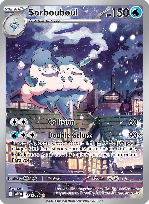 Sorbouboul 113/86 - Flamme Blanche - Holo - Pokémon JCC