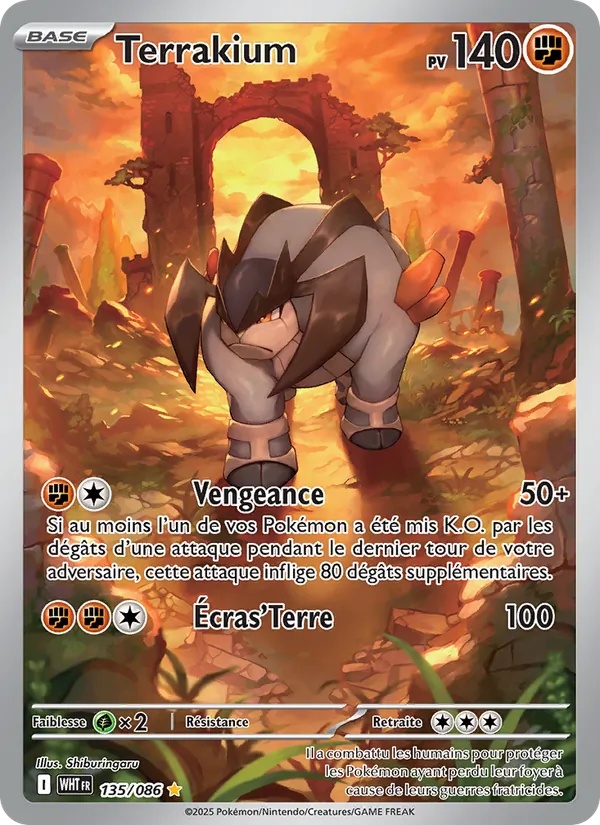 Terrakium 135/86 - Flamme Blanche - Holo - Pokémon JCC