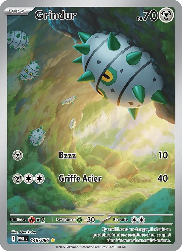 Grindur 148/86 - Flamme Blanche - Holo - Pokémon JCC