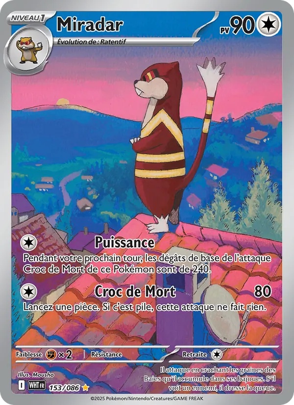 Miradar 153/86 - Flamme Blanche - Holo - Pokémon JCC