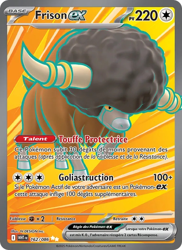 Frison-ex 162/86 - Flamme Blanche - Holo - Pokémon JCC