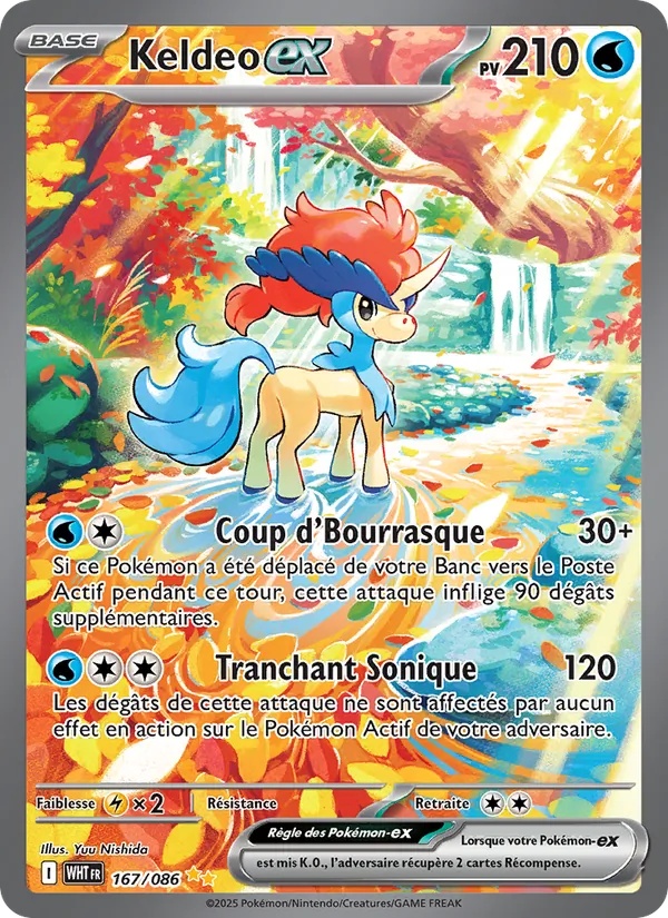 Keldeo-ex 167/86 - Flamme Blanche - Holo - Pokémon JCC
