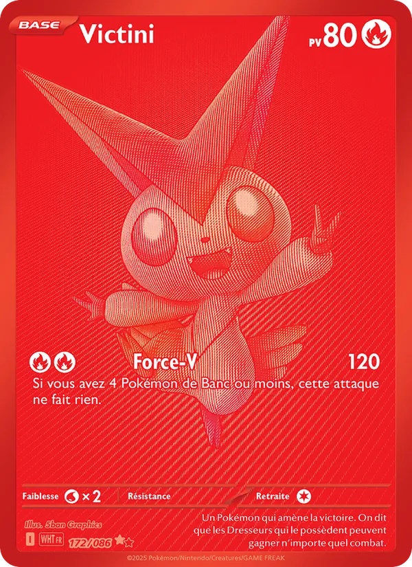 Victini 172/86 - Flamme Blanche - Holo - Pokémon JCC