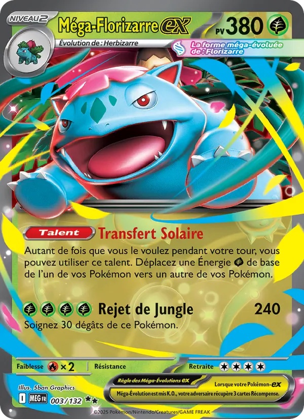 Méga-Florizarre-ex 003/132 - Méga-Évolution - Holo - Pokémon JCC