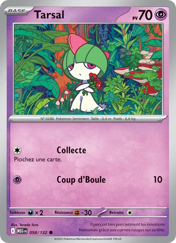 Tarsal 058/132 - Méga-Évolution - Holo - Pokémon JCC