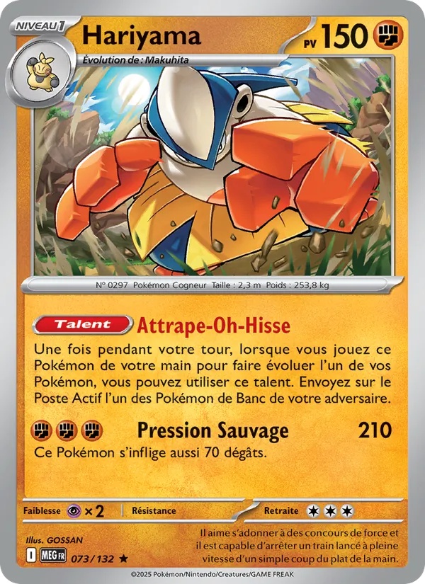 Hariyama 073/132 - Méga-Évolution - player-rewards-program - Pokémon JCC