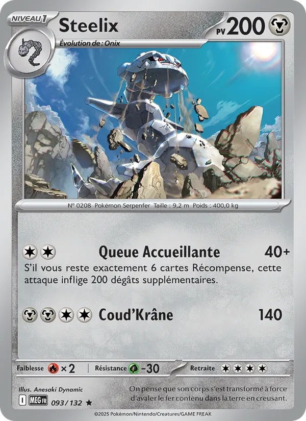 Steelix 093/132 - Méga-Évolution - Holo - Pokémon JCC