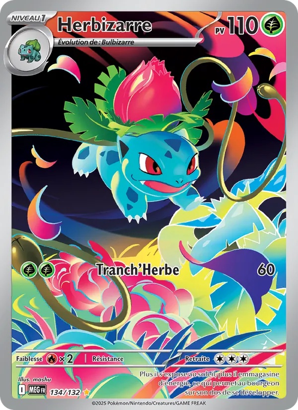 Herbizarre 134/132 - Méga-Évolution - Holo - Pokémon JCC