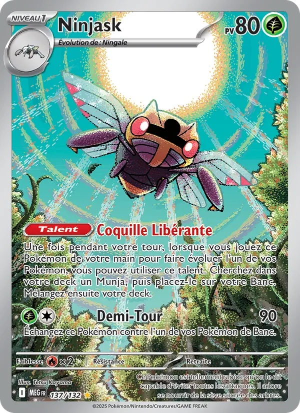 Ninjask 137/132 - Méga-Évolution - Holo - Pokémon JCC