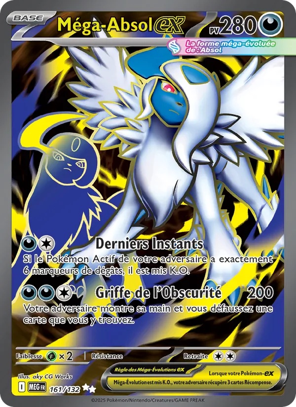 Méga-Absol-ex 161/132 - Méga-Évolution - Holo - Pokémon JCC