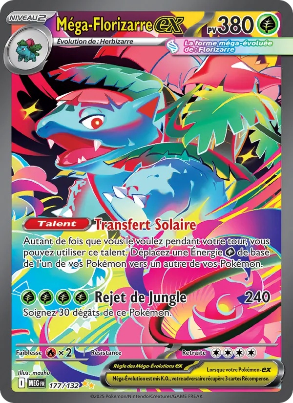 Méga-Florizarre-ex 177/132 - Méga-Évolution - Holo - Pokémon JCC