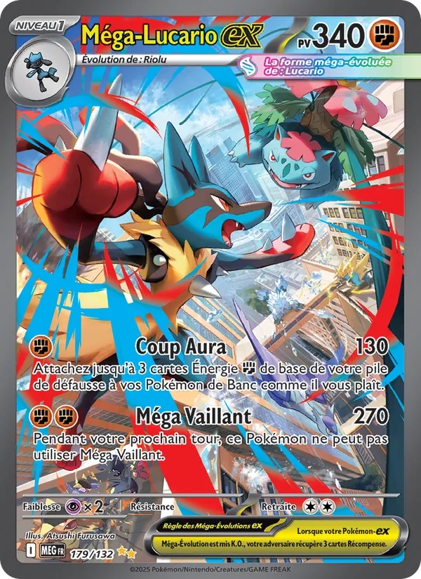 Méga-Lucario-ex 179/132 - Méga-Évolution - Holo - Pokémon JCC