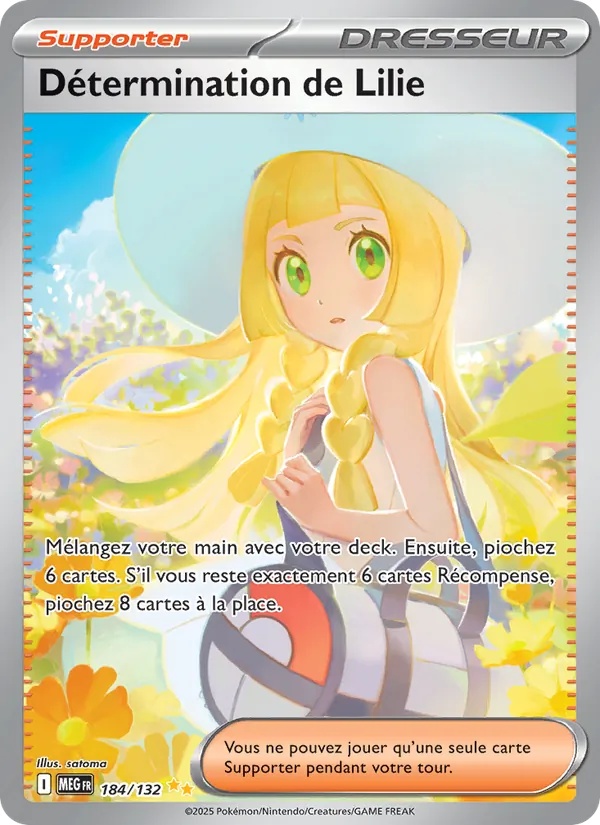 Détermination de Lilie 184/132 - Méga-Évolution - Holo - Pokémon JCC