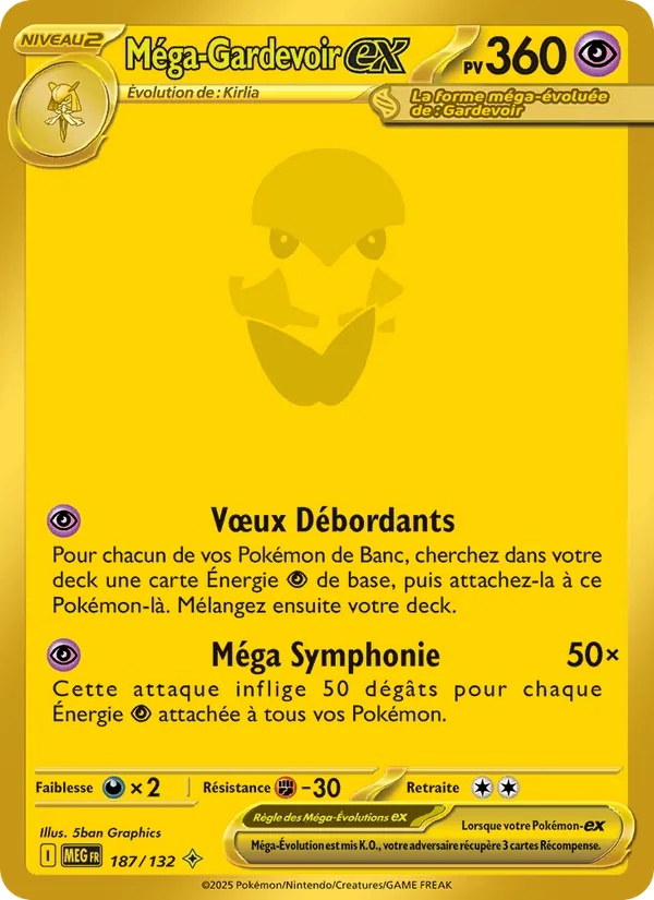 Méga-Gardevoir-ex 187/132 - Méga-Évolution - Holo - Pokémon JCC