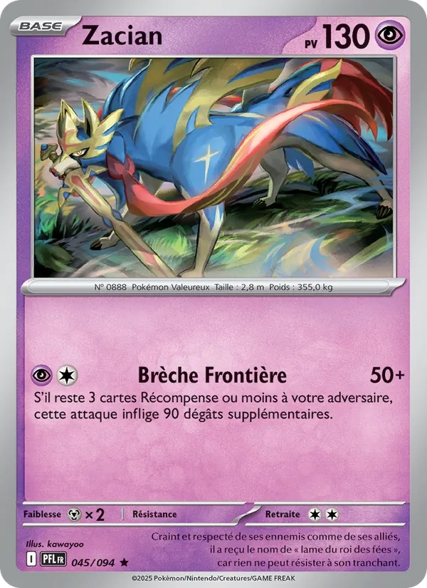 Zacian 045/94 - Flammes Fantasmagoriques - Holo - Pokémon JCC