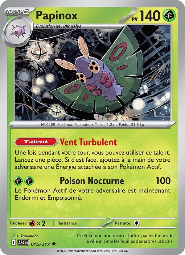 Papinox 015/217 - Héros Transcendants - Reverse - Pokémon JCC