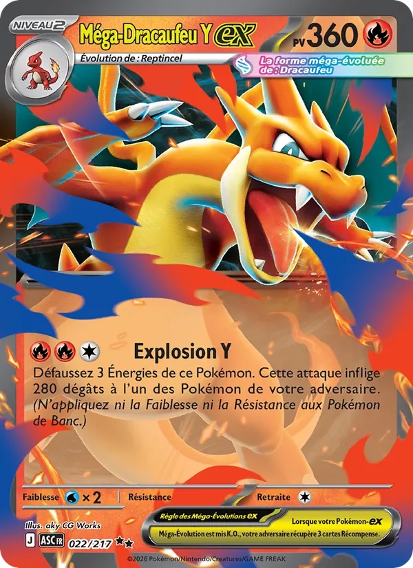 Méga-Dracaufeu Y-ex 022/217 - Héros Transcendants - Holo - Pokémon JCC
