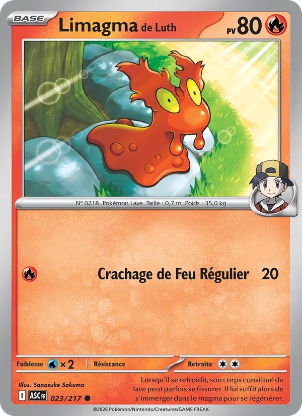 Limagma de Luth 023/217 - Héros Transcendants - Reverse - Pokémon JCC