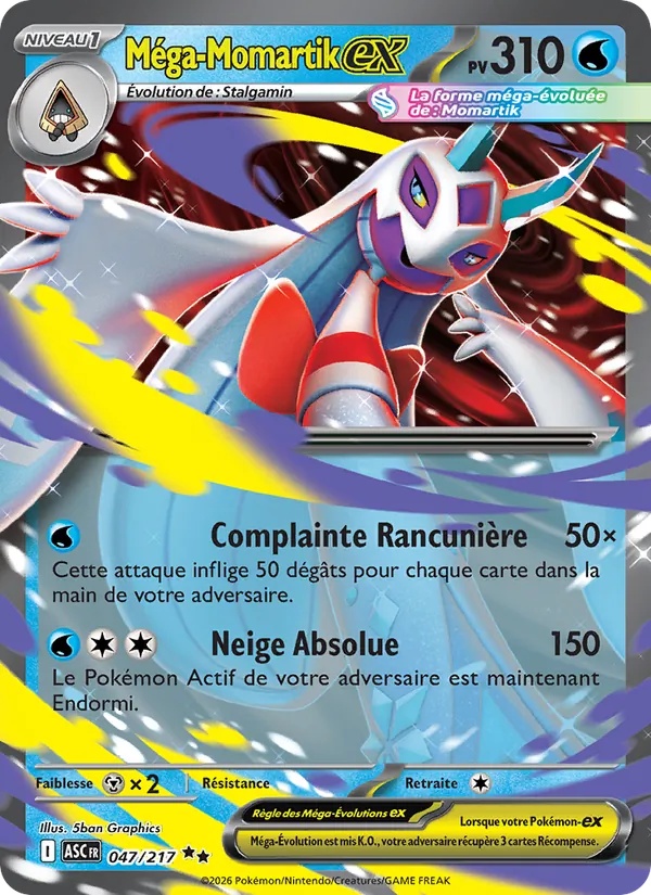 Méga-Momartik-ex 047/217 - Héros Transcendants - Holo - Pokémon JCC