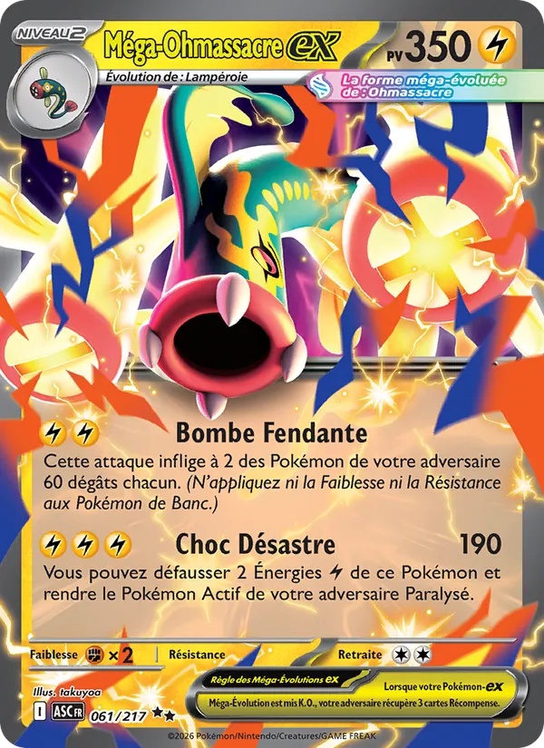 Méga-Ohmassacre-ex 061/217 - Héros Transcendants - Holo - Pokémon JCC