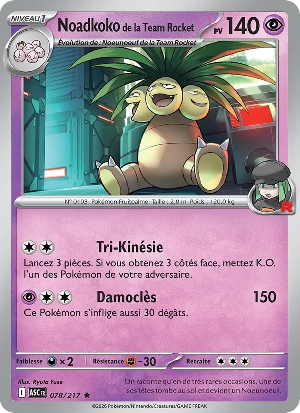 Noadkoko de la Team Rocket 078/217 Reverse