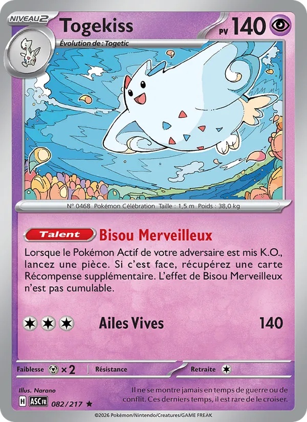 Togekiss 082/217 - Héros Transcendants - Holo - Pokémon JCC