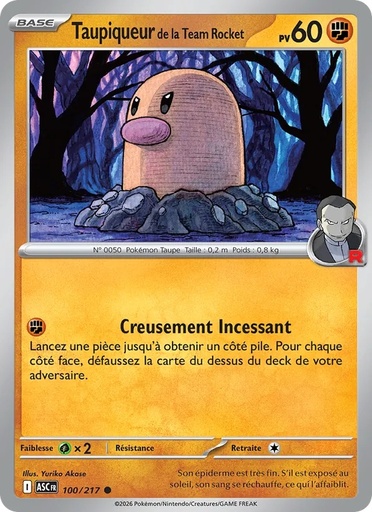 Taupiqueur de la Team Rocket 100/217 Reverse