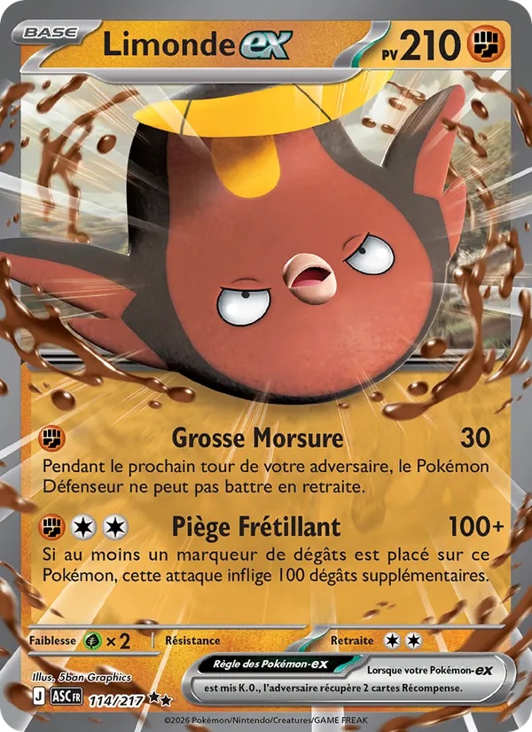 Limonde-ex 114/217 - Héros Transcendants - Holo - Pokémon JCC