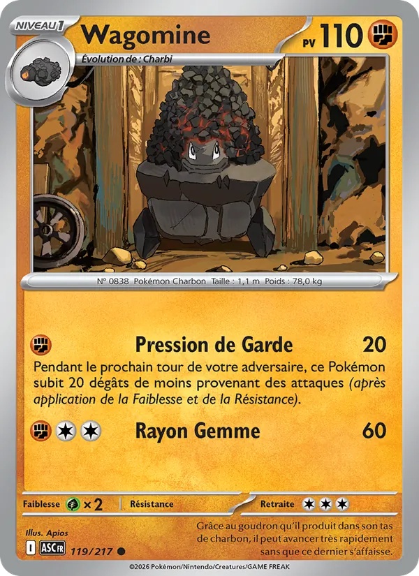 Wagomine 119/217 - Héros Transcendants - Reverse - Pokémon JCC