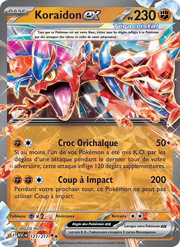 Koraidon-ex 121/217 - Héros Transcendants - Holo - Pokémon JCC
