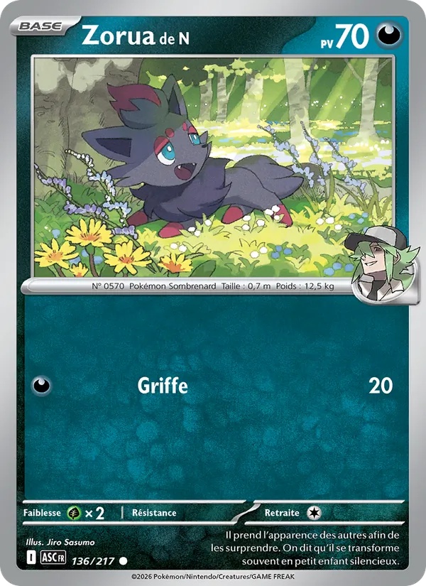 Zorua de N 136/217 Reverse