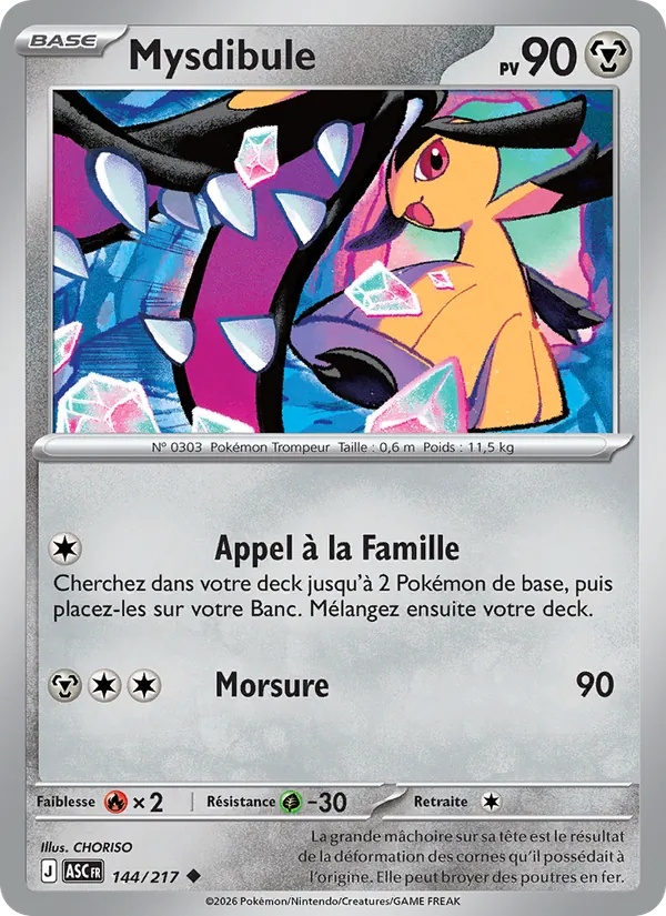 Mysdibule 144/217 - Héros Transcendants - Reverse - Pokémon JCC
