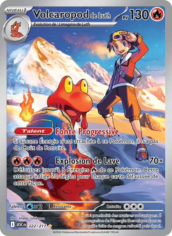 Volcaropod de Luth 222/217 - Héros Transcendants - Holo - Pokémon JCC